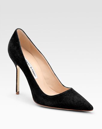 Manolo Blahnik Bb Suede Pointtoe Pumps - Lyst