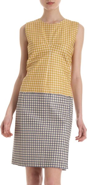Marc Jacobs Gingham Dress in Beige (sand) - Lyst