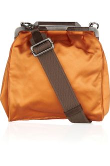 Marni Satin and Leather Shoulder Bag - Lyst