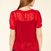 Oasis Dobby Round Collar Top in Red (burgundy) - Lyst