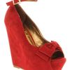 Office Office Wonderland Wedge High Heels in Red - Lyst