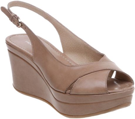 Lyst brown Pied   slingback Slingback sandals  Terre P (taupe) Lagarus Brown wedge Sandals in Wedge A