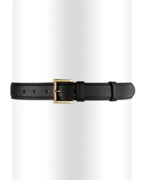 Prada Saffiano Dress Belt in Black (nero) - Lyst