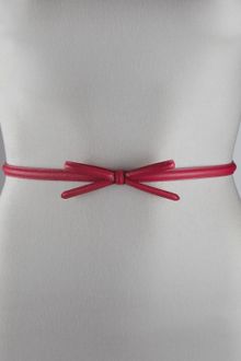 Prada Saffiano Skinny Bow Belt - Lyst
