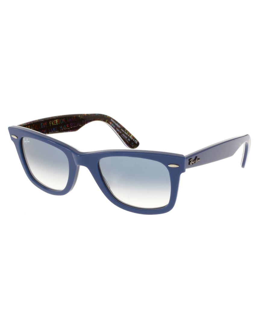 Ray Ban Wayfarer Sunglasses With Internal Print In Blue For Men Lyst 3649