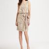 Tadashi Shoji Blouson Lace Dress in Black (sand) - Lyst