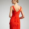 Vera Wang Lavender Asymmetricneck Chiffon Dress in Red (tomato) - Lyst