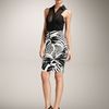 Versace Tropicalprint Pencil Skirt in Black (black white) - Lyst