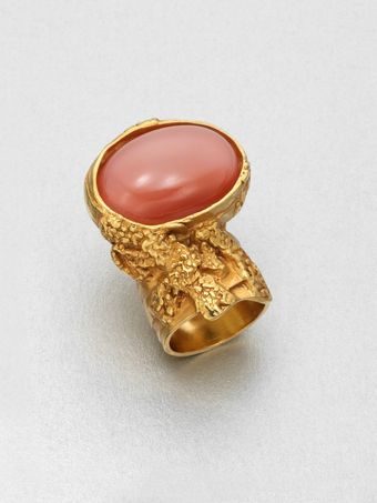 Yves Saint Laurent Goldtone Arty Ovale Ring - Lyst