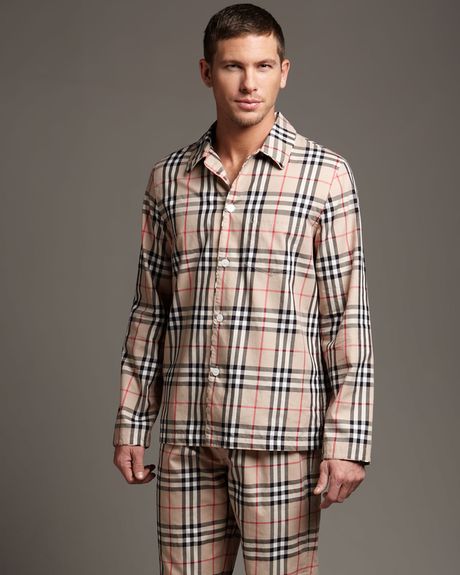 Burberry Check Pyjamas in Beige for Men (tan) - Lyst