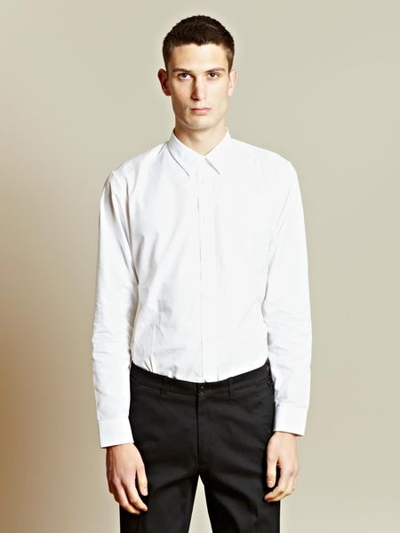 Maison Martin Margiela Classic White Shirt in White for Men - Lyst