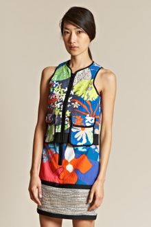 Peter Pilotto Peter Pilotto Womens Digital Print Zip Vest Top - Lyst