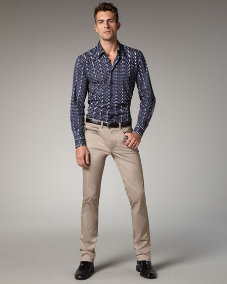 Versace Slim Fivepocket Pants in Beige for Men (tan) - Lyst