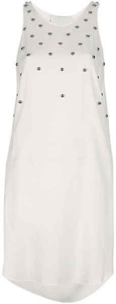 3.1 Phillip Lim Metallic Bead Dress in White - Lyst