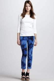 7 For All Mankind Roxanne Cropped Jeans Tie Dye - Lyst