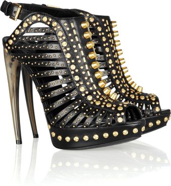 Alexander McQueen Studded Leather Sandals - Lyst
