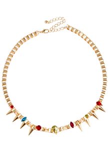 Asos Jewelled Spike Collar Necklace - Lyst