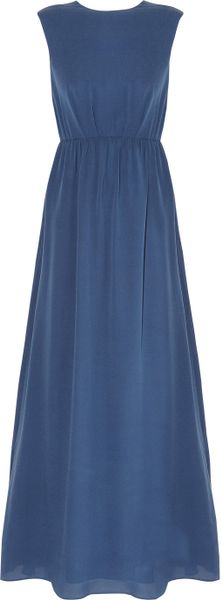 Aubin & Wills Fursdon Silk Maxi Dress in Blue (ink) - Lyst