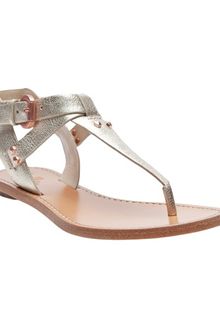 Belle By Sigerson Morrison Metallic Leather Sandal - Lyst