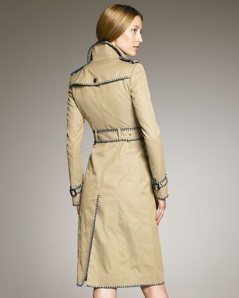 Burberry Prorsum Whipstitch-trim Trenchcoat - Lyst