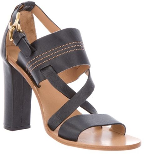 Chloé Strap Sandal in Black - Lyst
