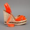 Dolce & Gabbana Wedge Sandal in Orange - Lyst