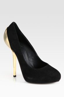 Giuseppe Zanotti Suede Metalheel Pumps - Lyst