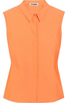 Jil Sander Stretchsilk Shirt - Lyst