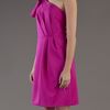 Lela Rose One Shoulder Dress in Pink (fuschia) - Lyst