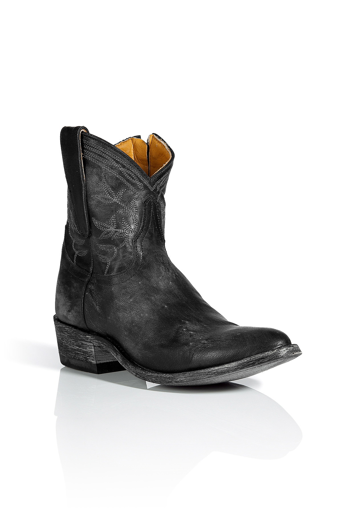black vintage ankle boots
