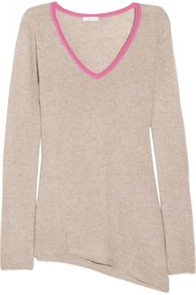 N.peal Cashmere Contrasttrimmed Cashmere Sweater - Lyst