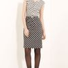Oscar De La Renta Belted Silk Tweed Dress in White (ivory) - Lyst