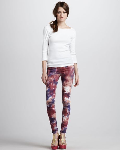Paige Verdugo Skinny Jeans Tumble Tie Dye in Blue (tumble) - Lyst
