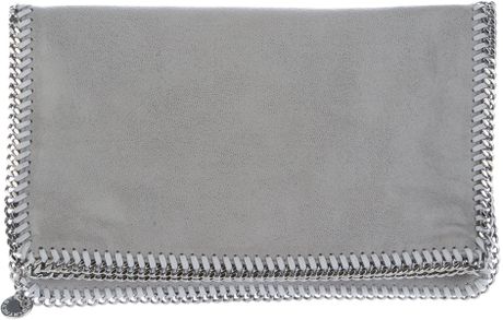 Stella Mccartney Falabella Clutch in Gray (grey) - Lyst