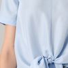 Tibi Tie Front Blouse in Blue (powder) - Lyst