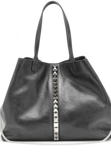 Valentino Rockstud Leather Shopper - Lyst
