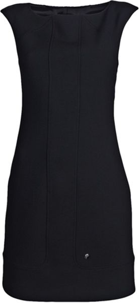 Versace Cap Sleeve Dress in Black - Lyst