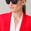 Yves Saint Laurent Oversized Square Sunglasses in Black - Lyst