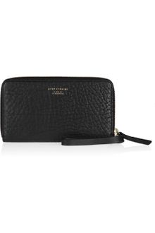 Acne Agate Texturedleather Wristlet Wallet - Lyst