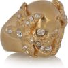 Alexander Mcqueen Swarovski Crystal Skull and Starfish Ring in Gold - Lyst
