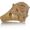 Alexander Mcqueen Swarovski Crystal Skull and Starfish Ring in Gold - Lyst