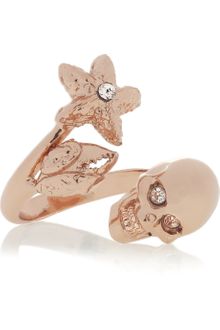 Alexander McQueen Swarovski Crystal Skull and Claw Ring - Lyst