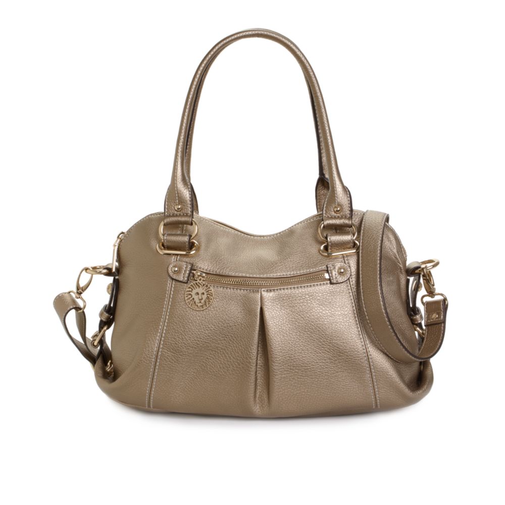Anne Klein Trinity Satchel in Gold (dusty bronze