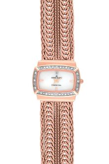 Anne Klein Rose Gold Tone Multichain Bracelet 10 - Lyst