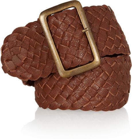 Antik Batik Tessa Woven Leather Belt in Brown - Lyst