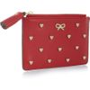 Anya Hindmarch Floyd Heartstudded Leather Coin Purse in Red - Lyst