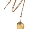 Aurelie Bidermann 18karat Golddipped Feather Necklace in Blue (gold) - Lyst