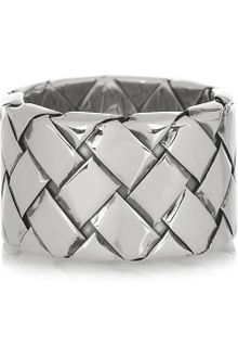 Bottega Veneta Intrecciato Silver Ring - Lyst