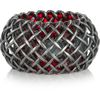 Bottega Veneta Oxidizedsilver Cage Ring in Silver - Lyst