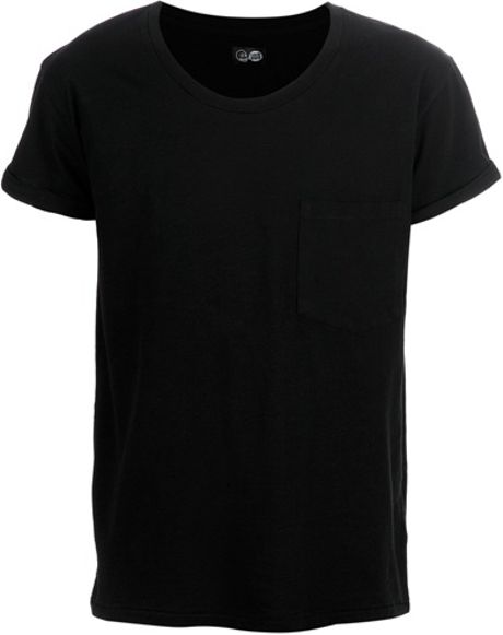 Cheap Monday Dan Pocket Tee in Black for Men - Lyst